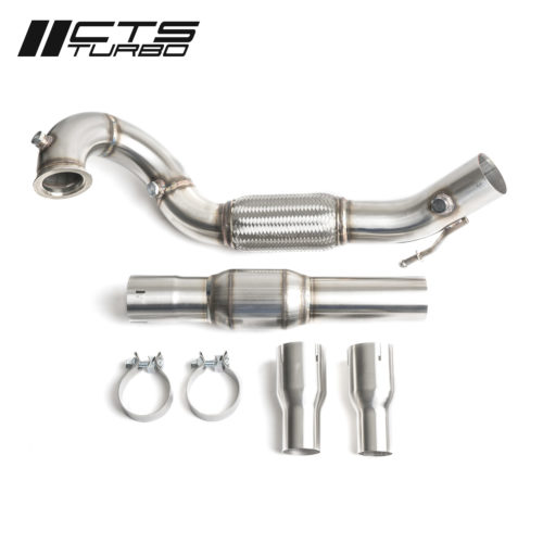 CTS TURBO MK6/MK7 JETTA SE 1.4T, MK7 GOLF 1.4TSI 3″ DOWNPIPE with High Flow Cat